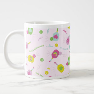 Pickleball-Player-Geschenk für ihre rosa Spezial-T Jumbo-Tasse