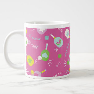 Pickleball-Player-Geschenk für ihre rosa Spezial-T Jumbo-Tasse