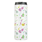 Pickleball-Player-Geschenk für ihre rosa Spezial-T Thermosbecher (Rückseite)