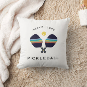 Pickleball Player Gift Peace Liebe und Pickleball Kissen
