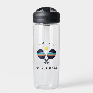 Pickleball Player Gift Peace Liebe und Pickleball Trinkflasche