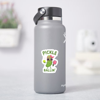 Pickleball Player Gift - "Pickle Ballin" Aufkleber