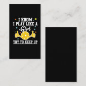 Pickleball Player Girl Sport Athlete Spaß Visitenkarte (Vorne/Hinten)