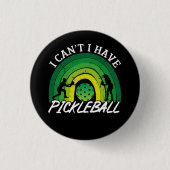 Pickleball Player I Kann ich Pickleball Rainbow ni Button (Vorderseite)