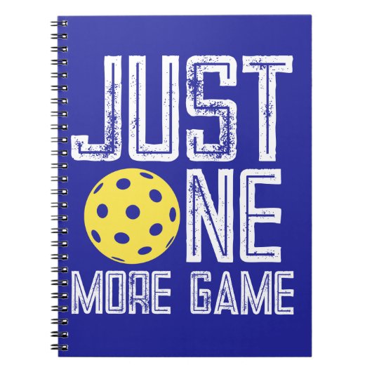 Pickleball Player "Just One More Game" Notizblock (Vorderseite)
