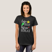 Pickleball Player Kaffee Weihnachten T-Shirt (Vorne ganz)