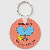 Pickleball Player Key Ring Schlüsselanhänger (Vorderseite)