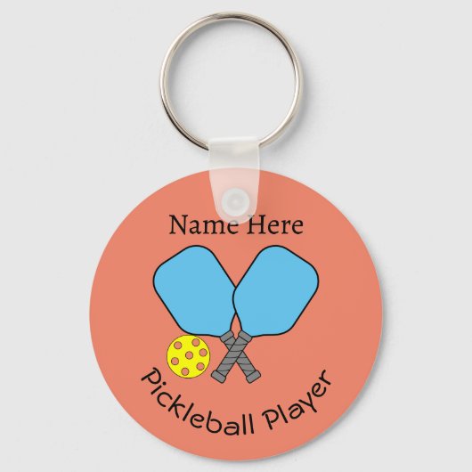 Pickleball Player Key Ring Schlüsselanhänger (Vorderseite)