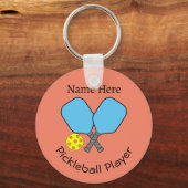 Pickleball Player Key Ring Schlüsselanhänger (Vorderseite)