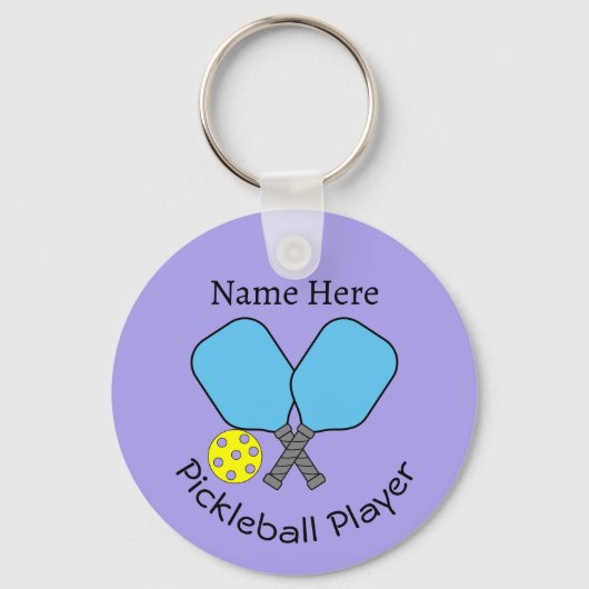 Pickleball Player Key Ring Schlüsselanhänger (Vorderseite)