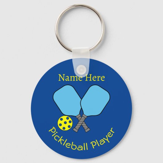 Pickleball Player Key Ring Schlüsselanhänger (Vorderseite)