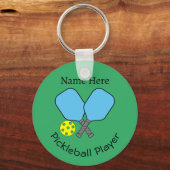 Pickleball Player Key Ring Schlüsselanhänger (Vorderseite)