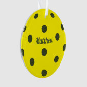 Pickleball Player Monogram Name Ornament (Vorderseite)