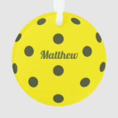 Pickleball Player Monogram Name Ornament (Rückseite)