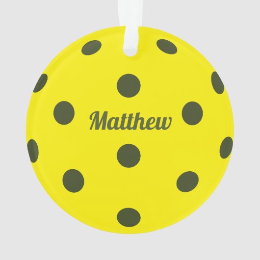 Pickleball Player Monogram Name Ornament (Rückseite)