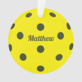 Pickleball Player Monogram Name Ornament (Vorderseite)