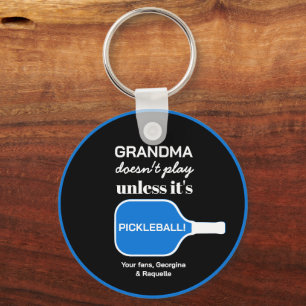 Pickleball Player Oma Funny Custom Typografy Schlüsselanhänger