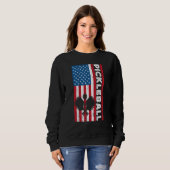 Pickleball Player Paddle Men Paddleball USA Amerik Sweatshirt (Vorne ganz)