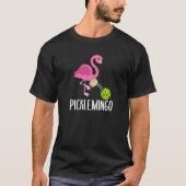 Pickleball Player Paddleball Picklemingo Pink Fla T-Shirt (Vorderseite)