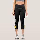 Pickleball Player Personalisiert Capri Leggings (Vorderseite)