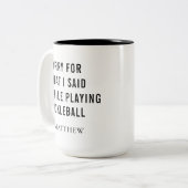 Pickleball Player Personalisiert Gag Zweifarbige Tasse (Vorderseite Links)