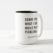 Pickleball Player Personalisiert Gag Zweifarbige Tasse (VorderseiteRechts)