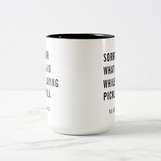 Pickleball Player Personalisiert Gag Zweifarbige Tasse (Mittel)