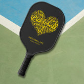 Pickleball Player Personalisiert Name Word Art Pickleball Schläger