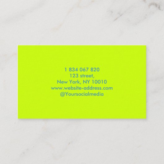 Pickleball Player - Pickleball Coach Visitenkarte (Rückseite)