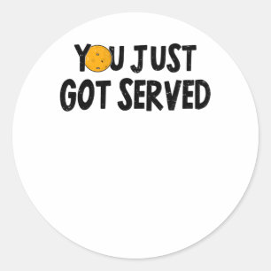 Pickleball Player Pickleball Saying Funny Hobby Runder Aufkleber