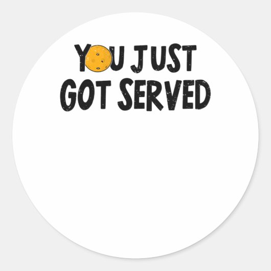 Pickleball Player Pickleball Saying Funny Hobby Runder Aufkleber (Vorderseite)