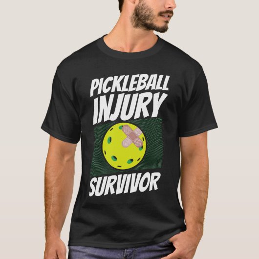 Pickleball Player Pickleball Verletzung Survivor T-Shirt (Vorderseite)