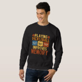 Pickleball Player Playing Pickleball Improves Memo Sweatshirt (Vorne ganz)