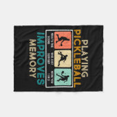 Pickleball Player Quote Funny Pickleball Lover Gra Fleecedecke (Vorderseite (Horizontal))