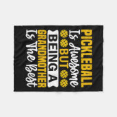 Pickleball Player Quote Funny Pickleball Lover Gra Fleecedecke (Vorderseite (Horizontal))