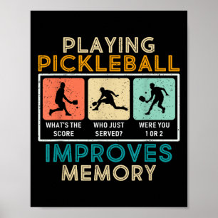 Pickleball Player Quote Funny Pickleball Lover Gra Poster
