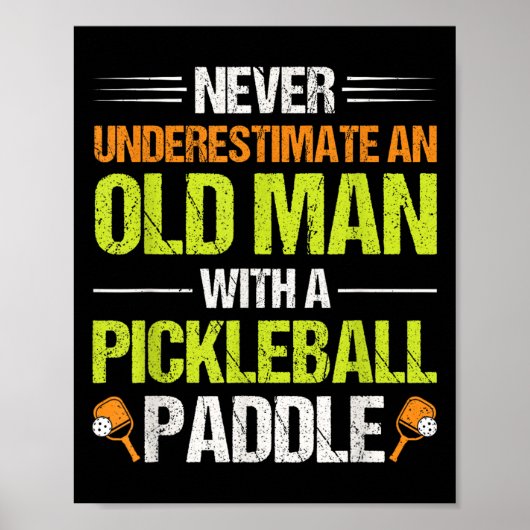 Pickleball Player Quote Funny Pickleball Lover Gra Poster (Vorne)