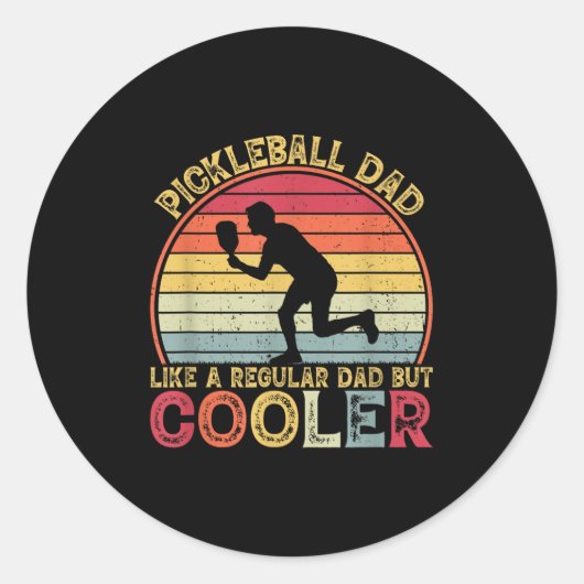Pickleball Player Quote Funny Pickleball Lover Gra Runder Aufkleber (Vorderseite)