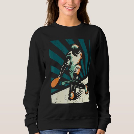 Pickleball Player Retro Vintag Sweatshirt (Vorderseite)