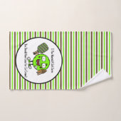 Pickleball Player Schokolade Soft Servieren Grün F Handtuch (Handtuch)