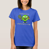 Pickleball Player Schokolade Soft Servieren Grün F T-Shirt (Vorderseite)