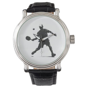 Pickleball Player Silhouette Sportdesign Armbanduhr