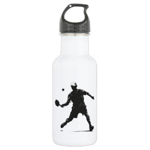 Pickleball Player Silhouette Sportdesign Edelstahlflasche