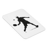 Pickleball Player Silhouette Sportdesign Magnet (Rechte Seite)