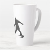 Pickleball Player Silhouette Sportdesign Milchtasse (Rechte Ecke)