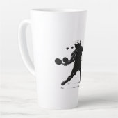 Pickleball Player Silhouette Sportdesign Milchtasse (Linke Ecke)