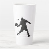 Pickleball Player Silhouette Sportdesign Milchtasse (Vorderseite)