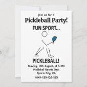 Pickleball Player Sports Fun Sport Pickleball Einladung (Vorderseite)