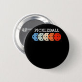 Pickleball Player Sports Lover Button (Vorne & Hinten)