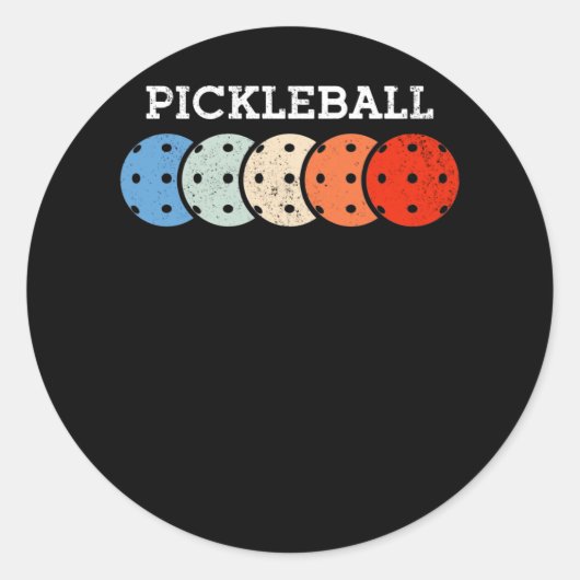 Pickleball Player Sports Lover Runder Aufkleber (Vorderseite)
